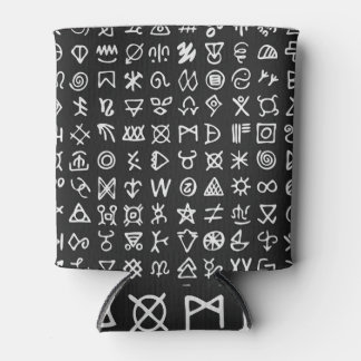 Symbole: antiker nahtloser Schriftart. Dosenkühler