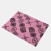Symbole auf Rosa. Fußmatte (Schrägansicht)