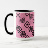 Symbole auf Rosa. Tasse (Links)