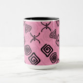 Symbole auf Rosa. Tasse (Zentrum)