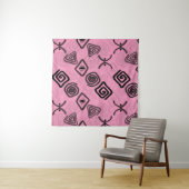 Symbole auf Rosa. Wandteppich (Beispiel)