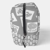Symbole aus Mahjong auf grau Waschbeutel (Rechts)