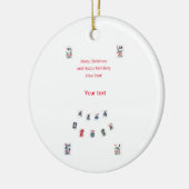 Symbole aus Mahjong für Weihnachten Keramik Ornament (Links)