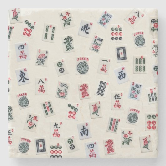 Symbole aus Mahjong Steinuntersetzer (Vorderseite)