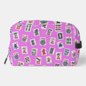 Symbole aus Mahjongg sind rosa Waschbeutel (Rückseite)