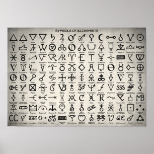 Symbole der Alchemisten Poster