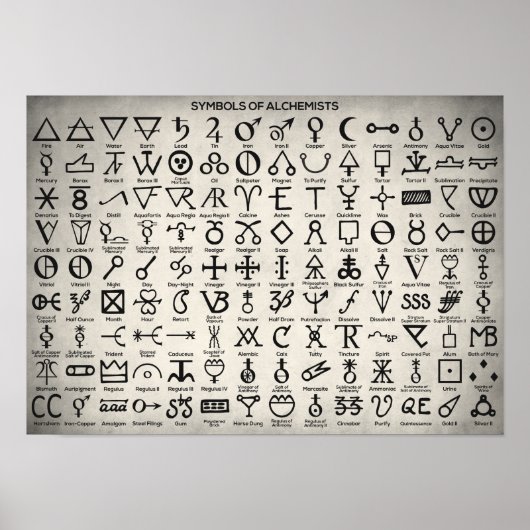 Symbole der Alchemisten Poster (Vorne)