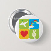 Symbole der Glauben-Hoffnungs-Liebe und des Button (Vorne & Hinten)