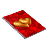 Symbole der herzförmigen Liebe Notizblock (Rechte Seite)