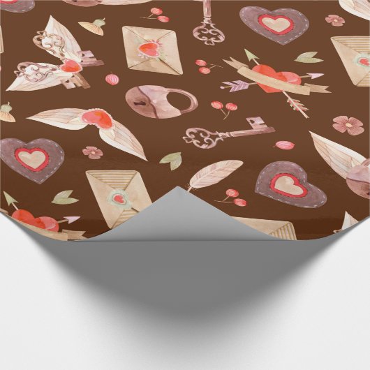 Symbole der Liebe Geschenkpapier (Ecke)