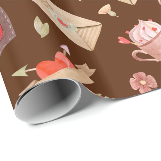 Symbole der Liebe Geschenkpapier (Rolleneckpunkt)