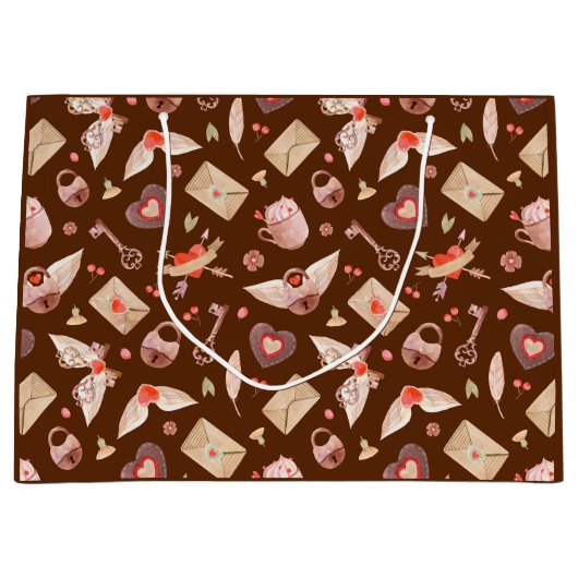 Symbole der Liebe Große Geschenktüte (Vorderseite)