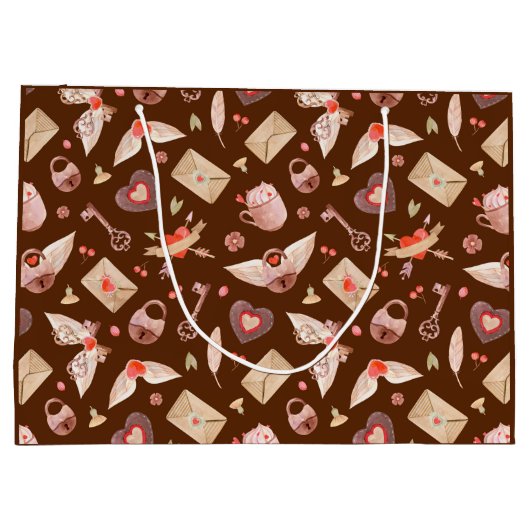 Symbole der Liebe Große Geschenktüte (Rückseite)