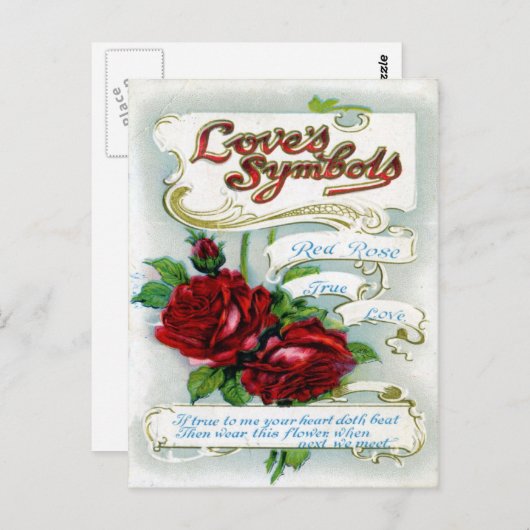 Symbole der Liebe Postkarte (Vorne/Hinten)