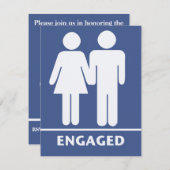 Symbole der Liebe-Verlobungs-Party Einladungen (Vorne/Hinten)