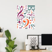 Symbole der Musik Poster (Heimbüro)