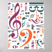 Symbole der Musik Poster (Vorne)