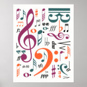 Symbole der Musik Poster (Vorne)