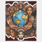 "Symbole der Zusammengehörigkeit" Fleecedecke (Vorderseite)