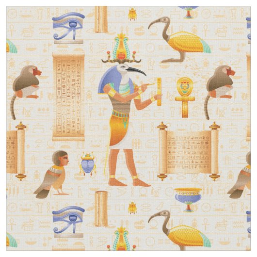 Symbole des alten Ägyptens Stoff (Nahaufnahme)