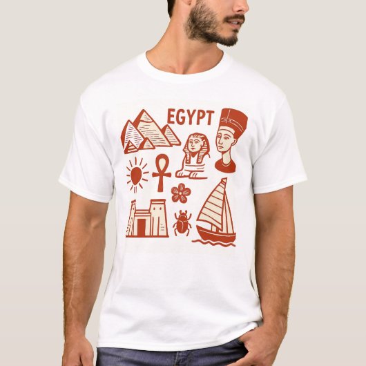 Symbole des alten Ägyptens T-Shirt (Vorderseite)