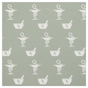 Symbole des Apotheken-Graus Stoff