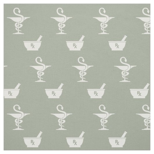 Symbole des Apotheken-Graus Stoff (Muster)
