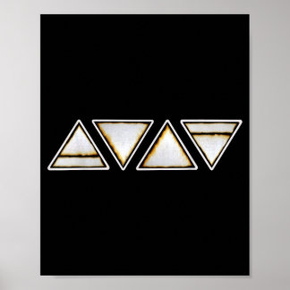 Symbole Erde Luft Feuer Wasser Wicca Natur Hexen  Poster