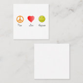 Symbole für das Glück der Liebe Quadratische Visitenkarte (Vorne/Hinten)