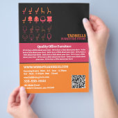 Symbole für den Stuhl - Verkaufsstellen für Möbel Flyer (Hand)