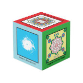 Symbole für die Erschaffung-Energie-Lehre Würfel (Rückseite Schrägansicht)