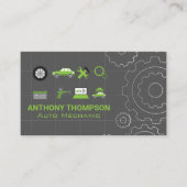 Symbole für die Fahrzeugreparatur | Mechanische Te Visitenkarte (Vorderseite)