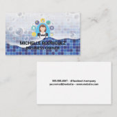 Symbole für die Reinigung von Hilfsmitteln | Badew Visitenkarte (Vorne/Hinten)