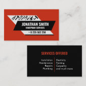 Symbole für Handyman-Dienstprogramme Visitenkarte (Vorne/Hinten)