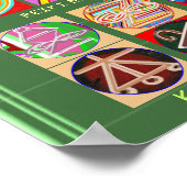 Symbole für Heilmeister - Premium-Papier Poster (Ecke)