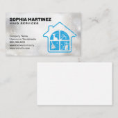 Symbole für Hilfsdienste | Reinigen von Blasen Visitenkarte (Vorne/Hinten)