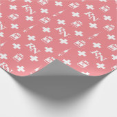 Symbole für Krankenpfleger Geschenkpapier (Ecke)