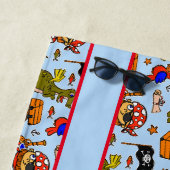 Symbole für Piratensymbole hinzufügen, blau Strandtuch (Beispiel)