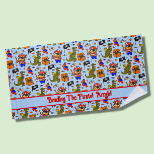 Symbole für Piratensymbole hinzufügen, blau Strandtuch