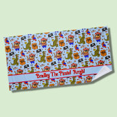 Symbole für Piratensymbole hinzufügen, blau Strandtuch