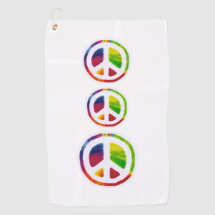 Symbole für psychedelische Friedenszeichen Golfhandtuch