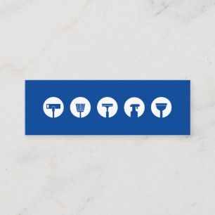 Symbole für Reinigungsdienste Mini Visitenkarte