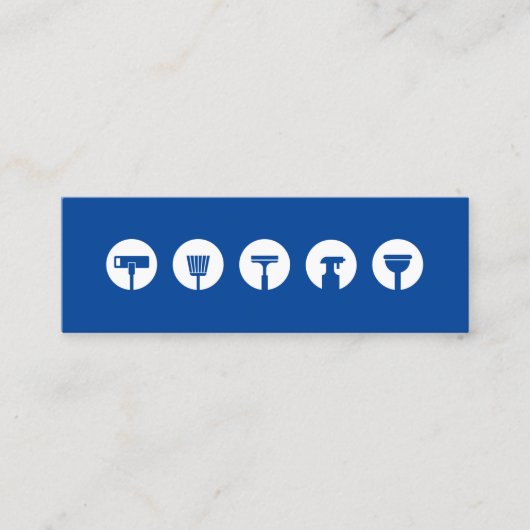 Symbole für Reinigungsdienste Mini Visitenkarte (Vorderseite)