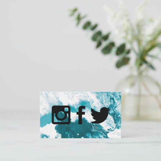 Symbole für soziale Medien | künstlerischer Hinter Visitenkarte (Stehend Vorderseite)