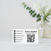Symbole für soziale Medien - QR-Logo oder Foto Visitenkarte (Stehend Vorderseite)