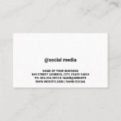 Symbole für soziale Medien Visitenkarte (Rückseite)