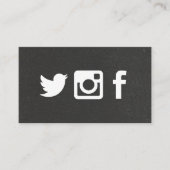 Symbole für soziale Medien Visitenkarte (Vorderseite)