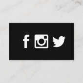 Symbole für soziale Medien Visitenkarte (Vorderseite)