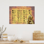 Symbole für systemeigene Amerikanische Ureinwohner Poster (Küche)