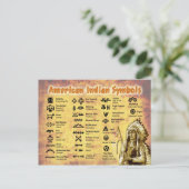 Symbole für systemeigene Amerikanische Ureinwohner Postkarte (Stehend Vorderseite)